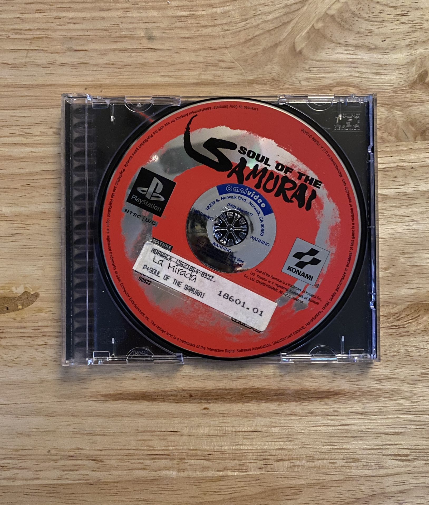Soul Of The Samurai Ps1