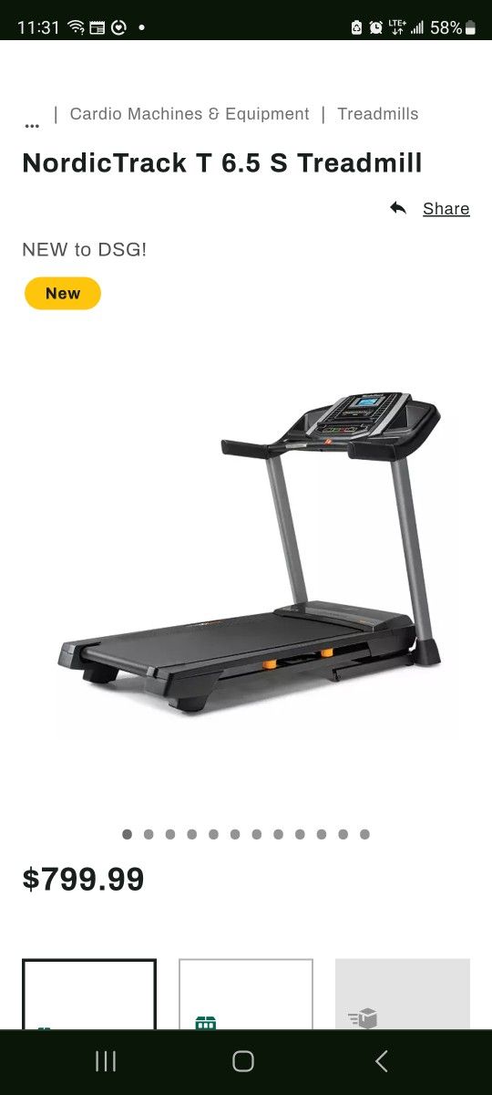 nordictrack flex select t6.5s treadmill