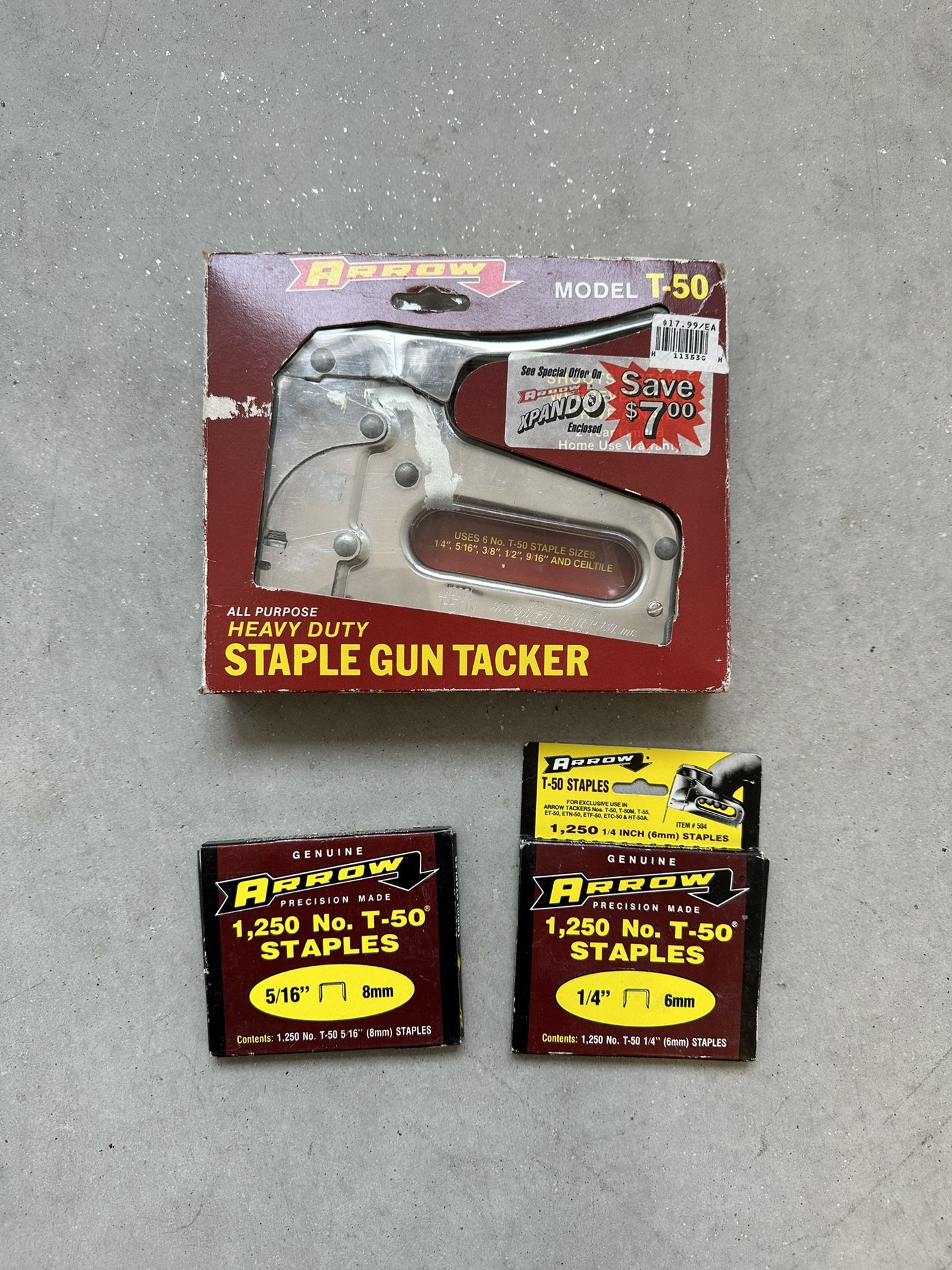 Arrow All Purpose Heavy Duty Staple Gun Tacker Model T-50