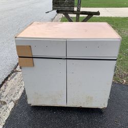 FREE Unfinished Cabinet At End Of Driveway