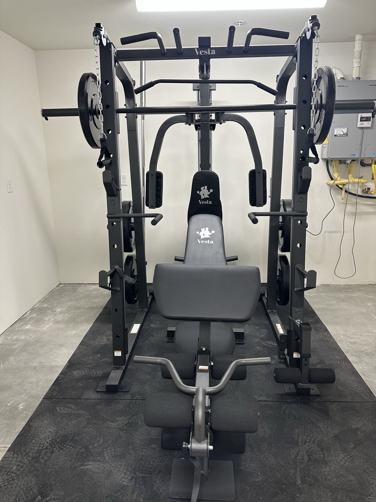 Smith Machine SM1001/FID Adj Bench/Gym Equipment/Fitness/Squat Rack/‼️⭕️WEIGHTS AND OLYMPIC BARBELL SOLD INDIVIDUALLY ⭕️‼️FREE DELIVERY🚚