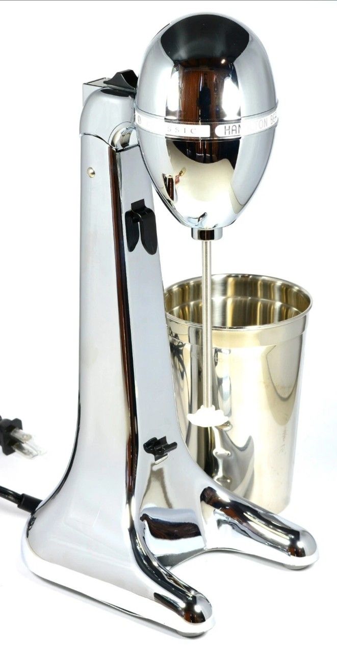 NEW HAMILTON BEACH Chrome Classic Drink Master 730C 2 Speed Drink Mixer