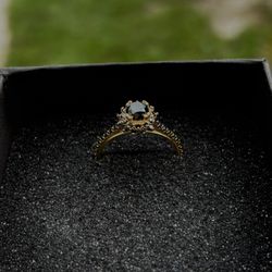 Black Diamond 14K Gold Ring 