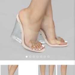 Fashion Nova GLASS EDGED HEEL size 8