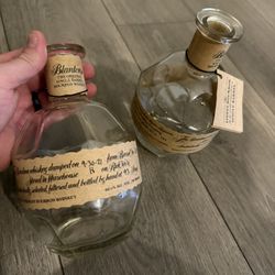 8 Empty Blantons bottles (no toppers)