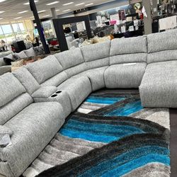New 🐍$10 Down Payment Finance ✳️McClelland 6 Piece Reclining Sectional with Chaise ✳️ Delivery Available 