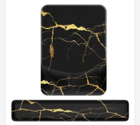 Anyshock Mouse Pad Black, Ergonomic Mouse Pad and Keyboard Wrist Rest, Memory Foam Keyboard Mouse