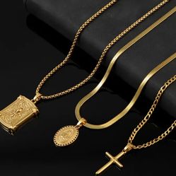 3pcs Steel Necklace Set