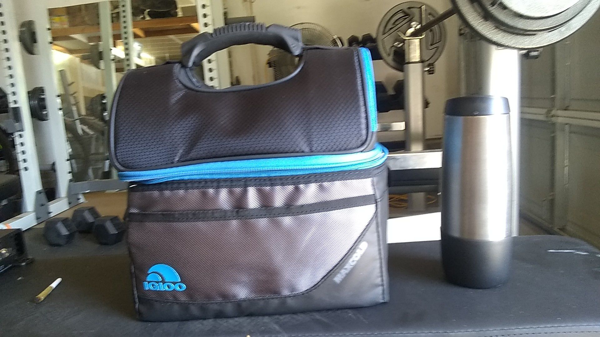 Igloo cooler lunch box and water bottle. used a couple times washed regularly