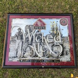 Pete’s Wicked Ale Framed Mirror Sign