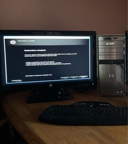 HP Pavilion 8 Gb Ram, 1.5 Tb Hard Drive, DVD Burner, One 23” LED Monitor, Wireless Keyboard, Great for Recording, Playback, Storage and Browsing