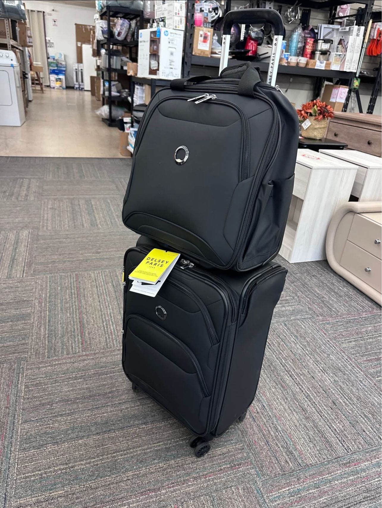 Delsey 2-piece Under Seater & Carry-On Luggage Set, New