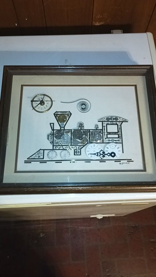 Signed Clock Parts Art By Girard