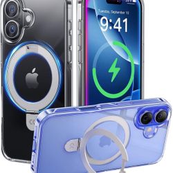 CASEKOO iPhone 16 Case – Clear with Ultra Magnetic Invisible Stand 📱