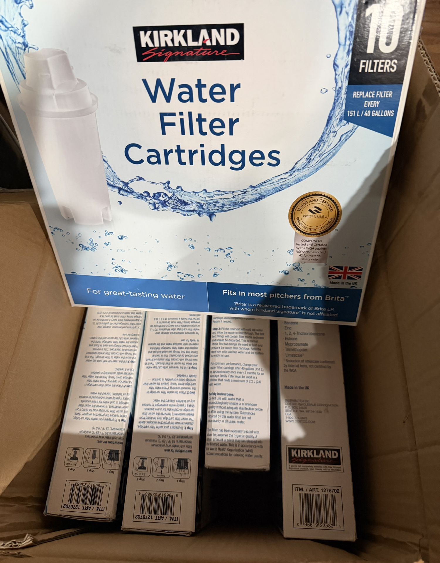 Kirkland Signature Water Filter Cartridges for Brita Pitchers