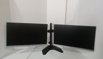 HP E243 Dual Monitor Setup for Sale
Two 24” HP E243 IPS monitors in great condition. Comes with a dual-monitor mount, power cords, and display cables.