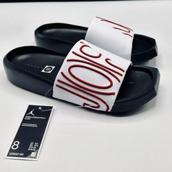 Jordan NOLA Slides | White • Gym Red • Black | Women’s Size 8 | CZ8027-160 New!!