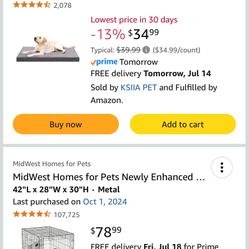 Large Dog Crate With Orthopedic Bed