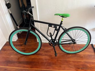 Single Speed / Fixie Bike – 700C Wheels – Black & Turquoise