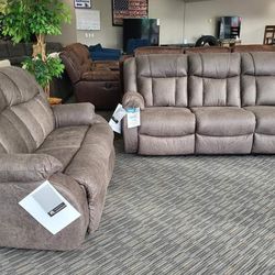 Brand New Ashley First Reclinings Living Room Sets Reclining Sofa and Loveseat With İnterest Free Payment Options 1140 wy 