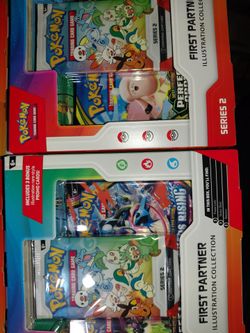 2 series 2 Pokemon first partner illustration boxes tcg new