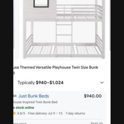 Bunk Bed In Good Condition $200 OBO