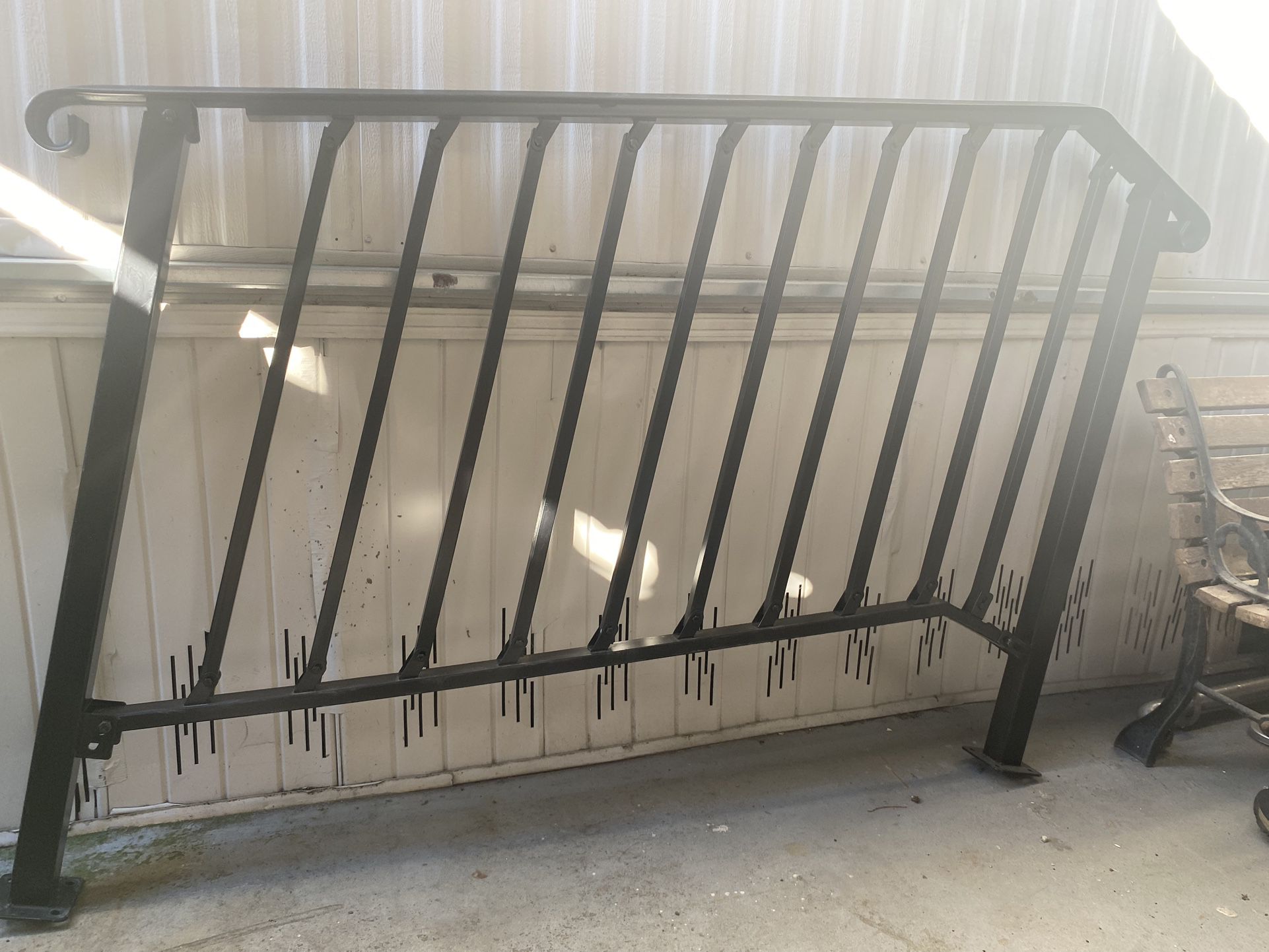 Wrought Iron  Handrail, About 4 Feet, 4-5 Steps