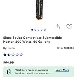 Brand New Factory Sealed Sicce Submersible Heater. 