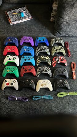LOT of XBOX ONE Series S X Wired controllers 10FT colored cable