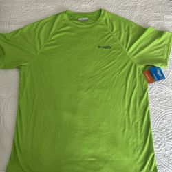 Columbia Men's Large PFG Performance Fishing Shirt NWT Lime Green