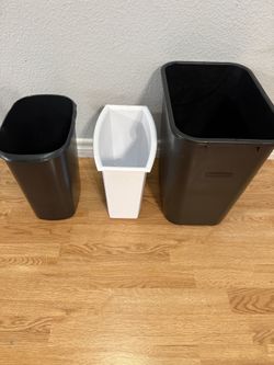 3 Waste Plastic Containers.