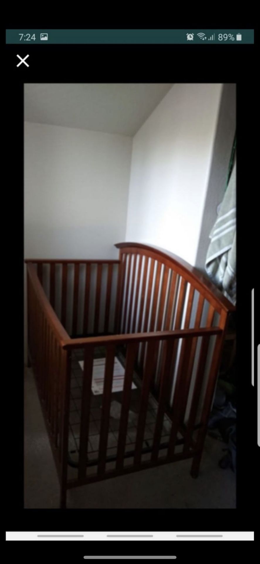 Baby crib with mattress