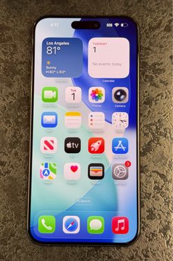 Apple iPhone 15 Pro Max 256GB Blue Titanium Unlocked 100% Battery