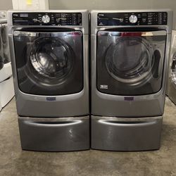 MAYTAG XL CAPACITY WASHER DRYER ELECTRIC SET 