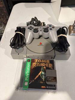 Sony PlayStation 1 Console Bundle with Tomb Raider