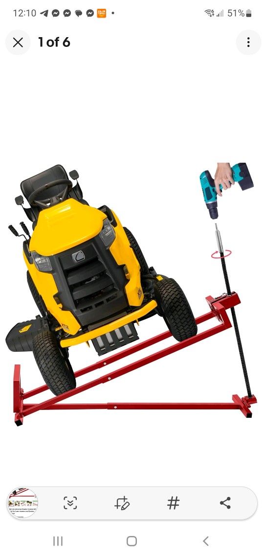 🆕 BRAND NEW Heavy-Duty Lawn Mower Lift Jack – 882 lbs Capacity