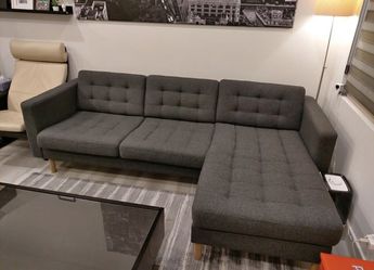 *Free Delivery* Gray Ikea Sectional Couch Sofa