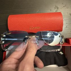 Blue Cartier Sunglasses