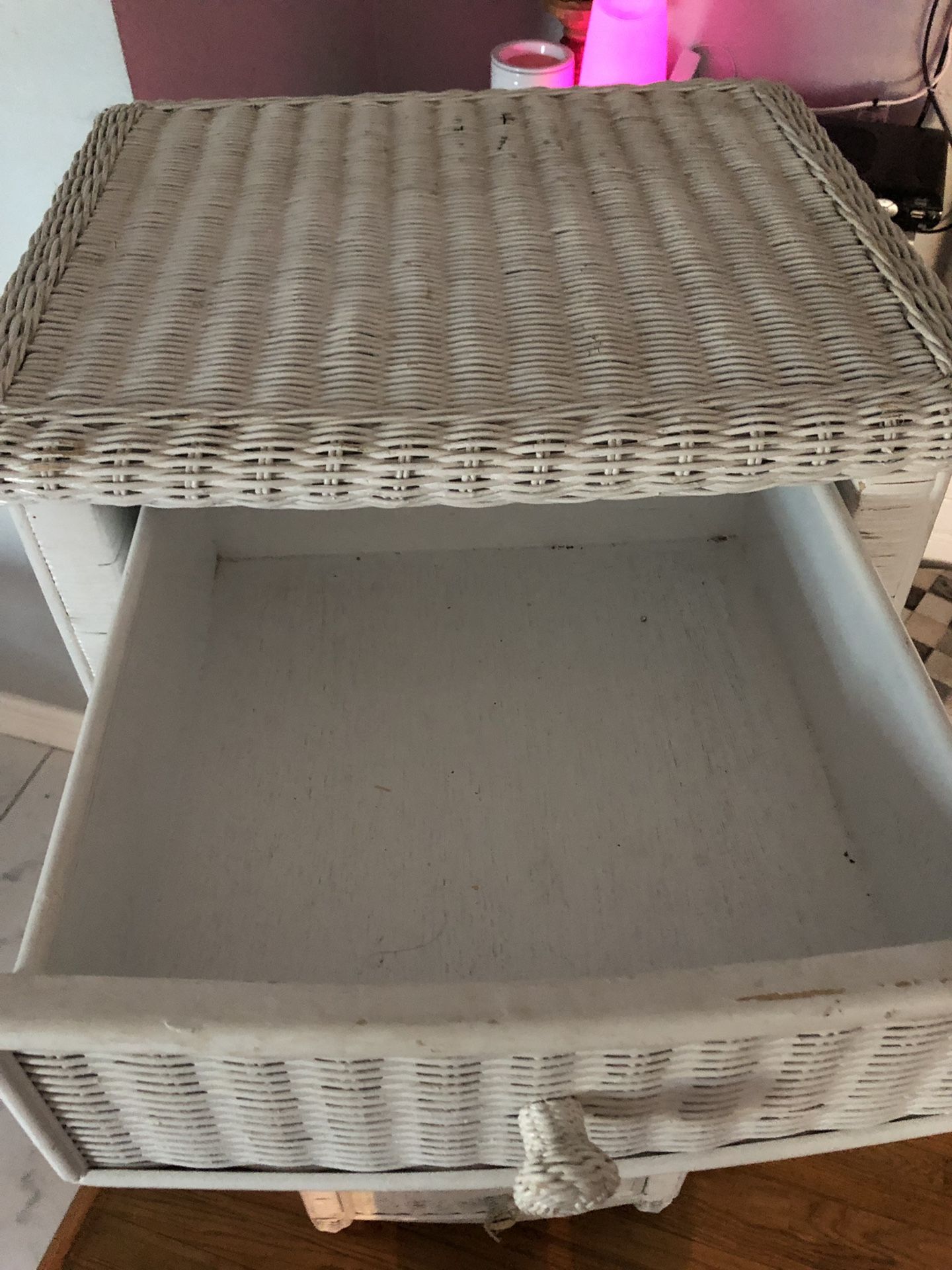 White Tall Wicker Dresser for Sale in Sacramento, CA OfferUp