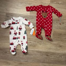 Carters Fleece Onesie Footie - Newborn