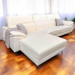 Ashley HomeStores White 2pc 118” by 70” Tindell Sectional Sofa