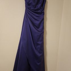 Long One-shoulder Satin Dress Regency