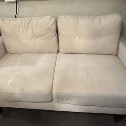 Beige Love Seat & Chair Set