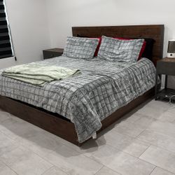 Pottery Barn king size bed with 2 Nightstands