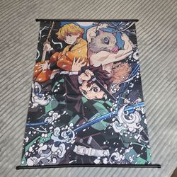Tanjiro Nezuko Inosuke Zenitsu - Demon Slayer 23x35" Wall Scroll