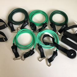 NEW Home Cables Resistance Bands Set (stackable 150lbs & hypoallergenic)