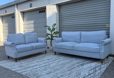 FREE DELIVERY 🚚 Beige Sofa & Loveseat Set | Clean & Sanitized | Like New Condition | Pet & Smoke Free | No Deposit Needed