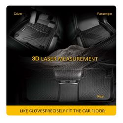 for Kia K5 2021-2025 & Hyundai Sonata 2020-2025 All-Weather Rubber Mat