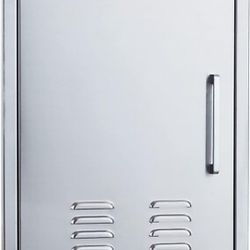 17X23 Inch Vented Outdoor Kitchen Doors Stainless Steel BBQ Flush Mount Door-L