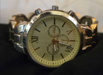 Men's Chronograph Watch Silver Tone Bracelet